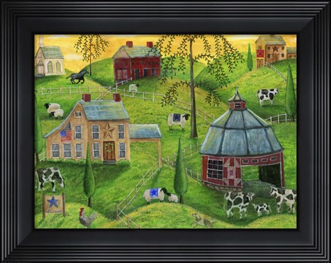 Framed Country Farms Print