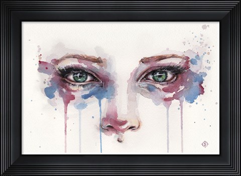 Framed Eyes (Realistic Portrait Of Eyes) Print