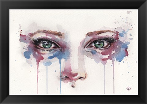 Framed Eyes (Realistic Portrait Of Eyes) Print