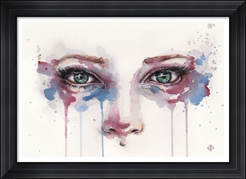 Framed Eyes (Realistic Portrait Of Eyes) Print