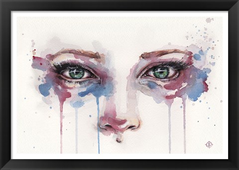 Framed Eyes (Realistic Portrait Of Eyes) Print