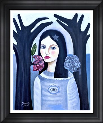 Framed Doll in the Woods Print