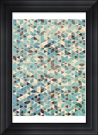Framed Grunge Geometry Print