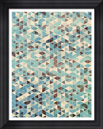 Framed Grunge Geometry Print