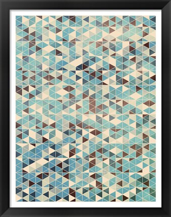 Framed Grunge Geometry Print