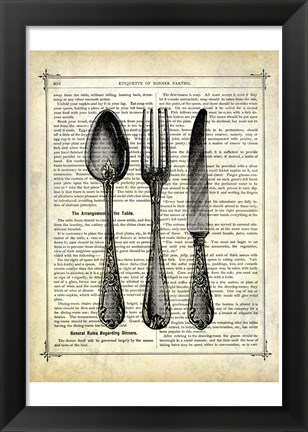 Framed Silverware Print