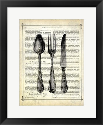 Framed Silverware Print