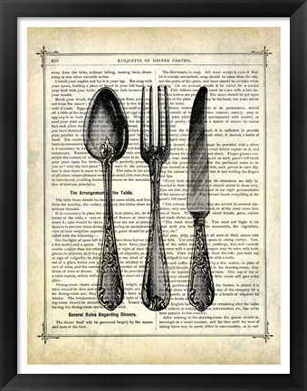 Framed Silverware Print