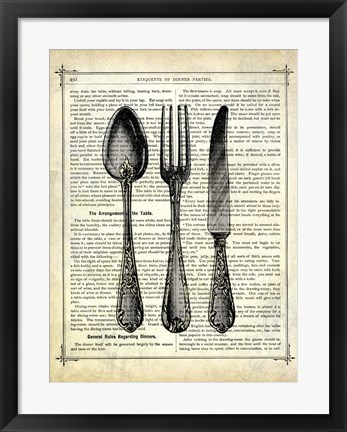 Framed Silverware Print