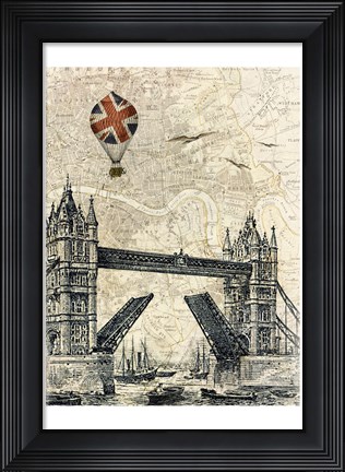 Framed Tower Bridge Balloon Print