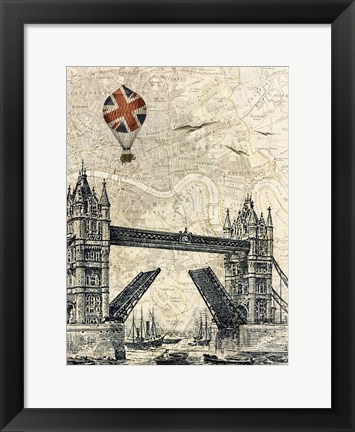 Framed Tower Bridge Balloon Print