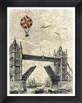 Framed Tower Bridge Balloon Print