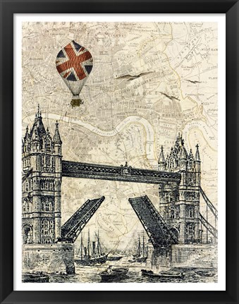 Framed Tower Bridge Balloon Print