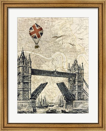 Framed Tower Bridge Balloon Print