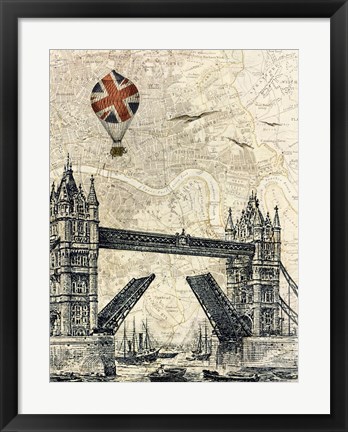 Framed Tower Bridge Balloon Print