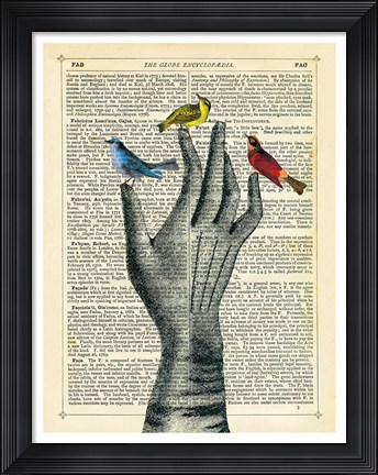 Framed Bird in the Hand Print