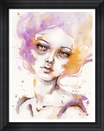 Framed Hazy Dayz (female portrait) Print