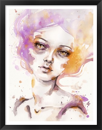 Framed Hazy Dayz (female portrait) Print