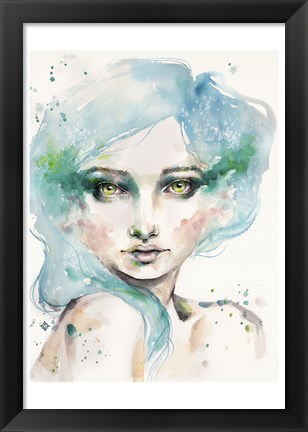 Framed Under the Sea (female portrait) Print