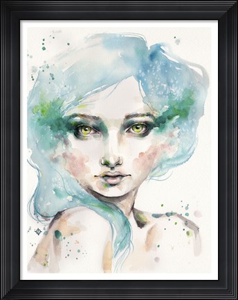 Framed Under the Sea (female portrait) Print