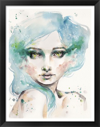 Framed Under the Sea (female portrait) Print