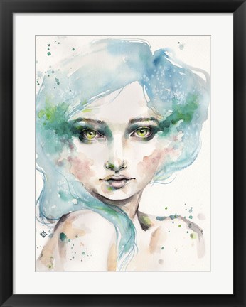 Framed Under the Sea (female portrait) Print