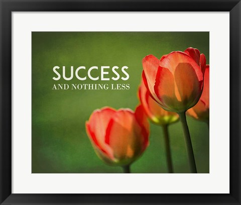 Framed Success And Nothing Less - Flowers Color Print