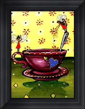 Framed Teacup Fairies Print