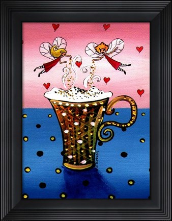 Framed Cappuccino Fairies Print