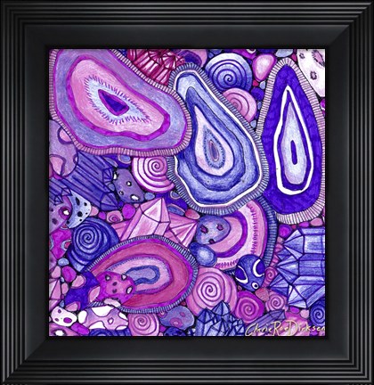 Framed Crystals and Gemstones Print