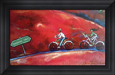 Framed Happiness Around the Bend Print