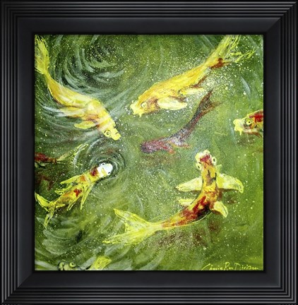 Framed Koi Fish Pond Print