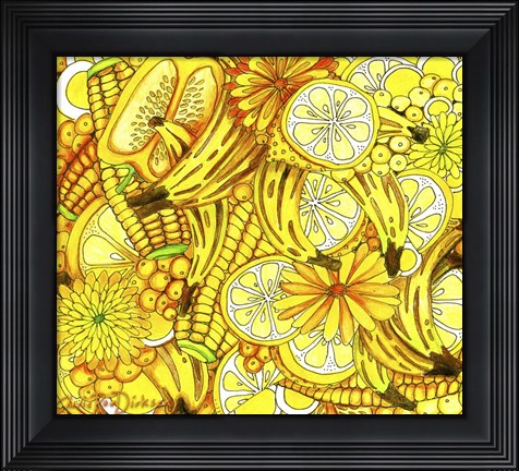 Framed Vegetarian Thanksgiving Collage Print