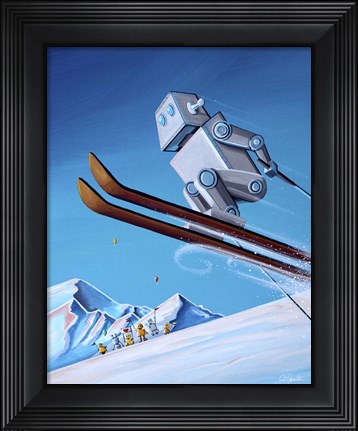 Framed Downhill Race Print