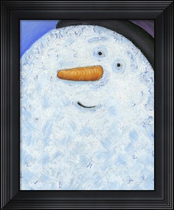 Framed Snowman Smile Print