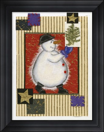 Framed Snowman Print