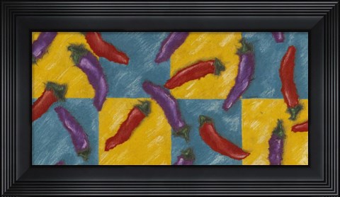 Framed Chili Peppers Print