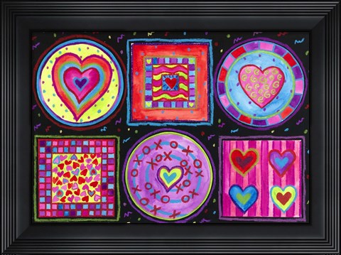 Framed Black X&#39;s and O&#39;s Print