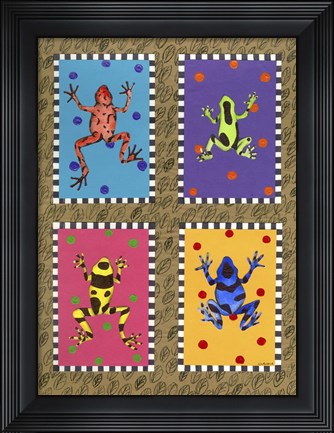 Framed Froggies Print