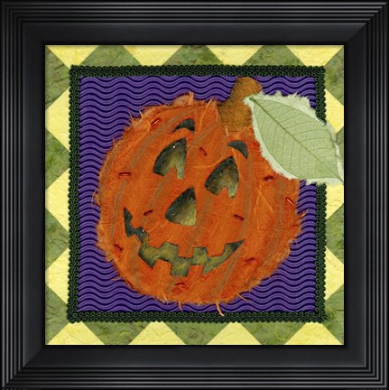 Framed Jack o Lantern I Print