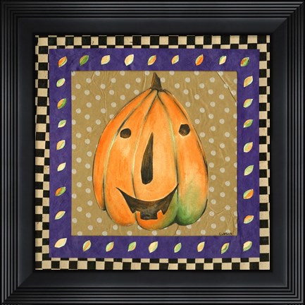 Framed Jack o Lantern III Print