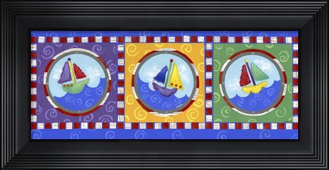 Framed Sailboats Print