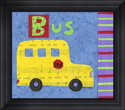 Framed School Bus Print