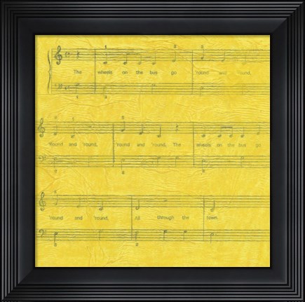 Framed Wheels on the Bus Print