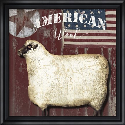Framed American Wool I Print