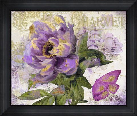 Framed Purple Peony Print