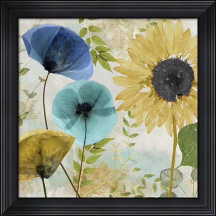 Framed Morning Blue II Print