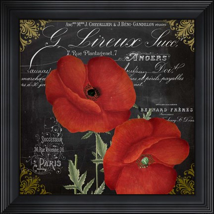 Framed Fleur du Jour I Print