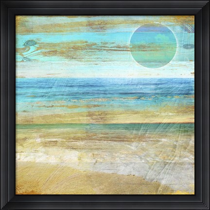 Framed Turquoise Moon Day Print