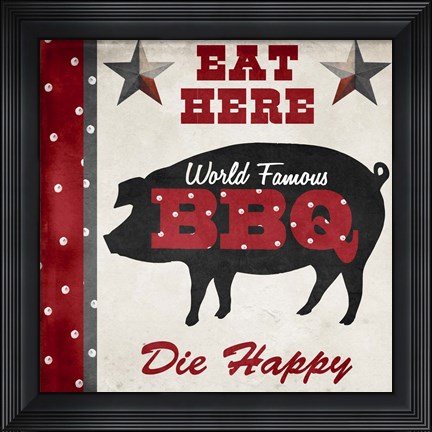 Framed Texas BBQ 2 Print